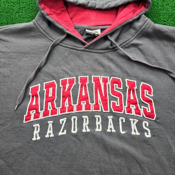 Arkansas Razorbacks Sweater Hoodie Mens XL/2XL Gray Pullover NCAA College Casual - Picture 3 of 10